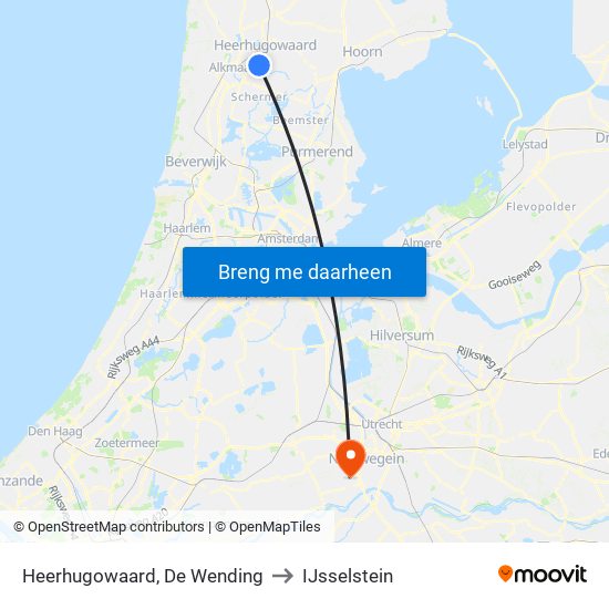 Heerhugowaard, De Wending to IJsselstein map