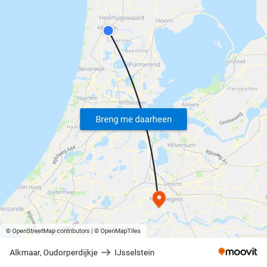 Alkmaar, Oudorperdijkje to IJsselstein map