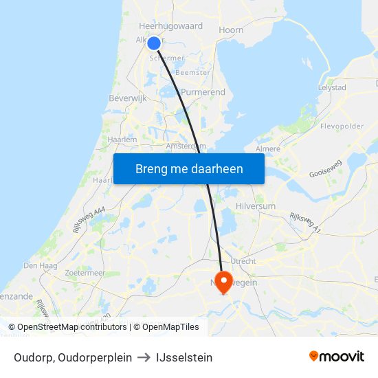Oudorp, Oudorperplein to IJsselstein map