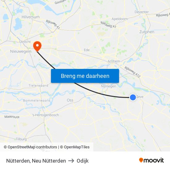 Nütterden, Neu Nütterden to Odijk map