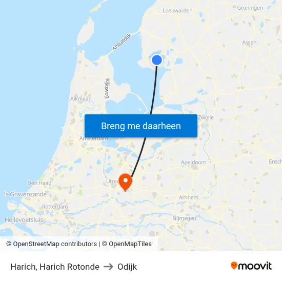 Harich, Harich Rotonde to Odijk map