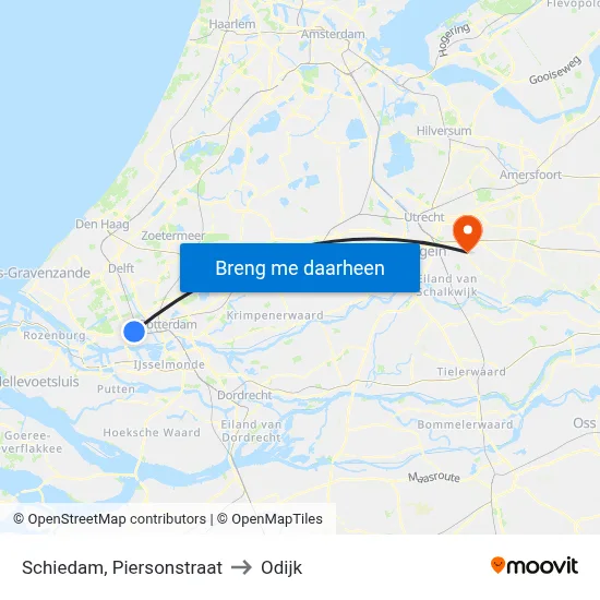 Schiedam, Piersonstraat to Odijk map