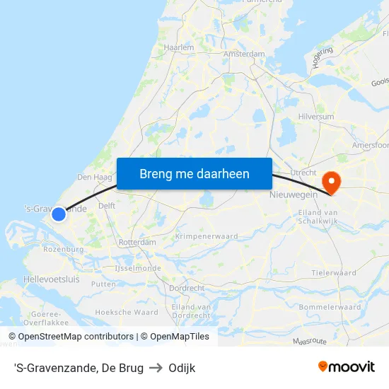 'S-Gravenzande, De Brug to Odijk map