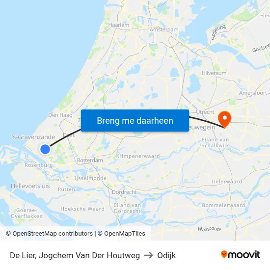De Lier, Jogchem Van Der Houtweg to Odijk map