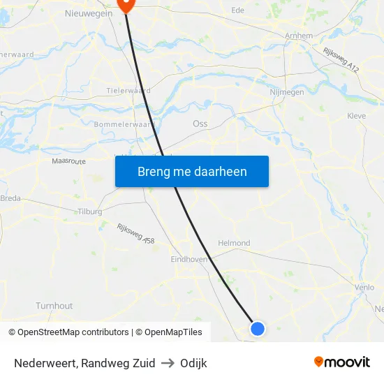Nederweert, Randweg Zuid to Odijk map