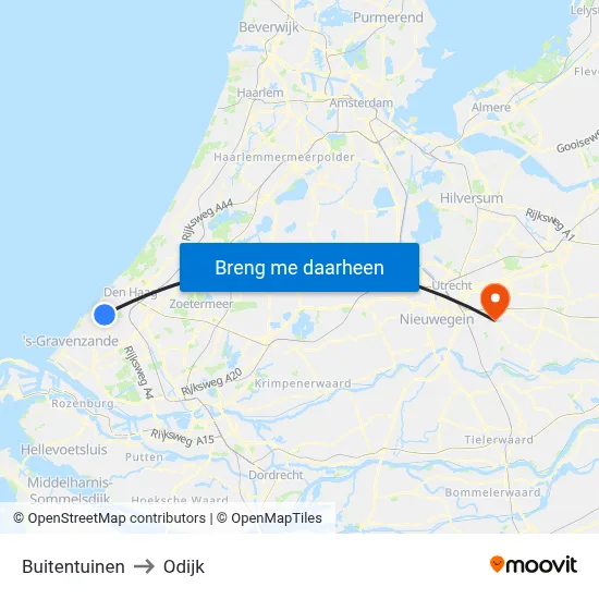 Buitentuinen to Odijk map