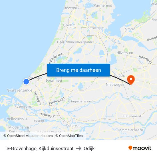 'S-Gravenhage, Kijkduinsestraat to Odijk map