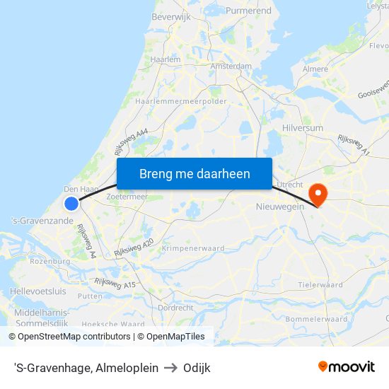 'S-Gravenhage, Almeloplein to Odijk map