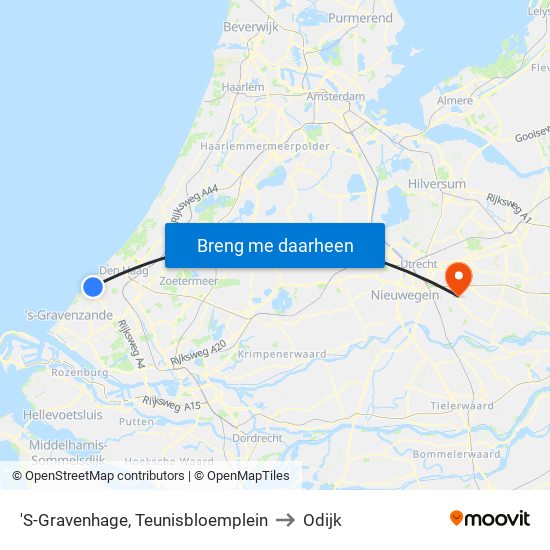 'S-Gravenhage, Teunisbloemplein to Odijk map