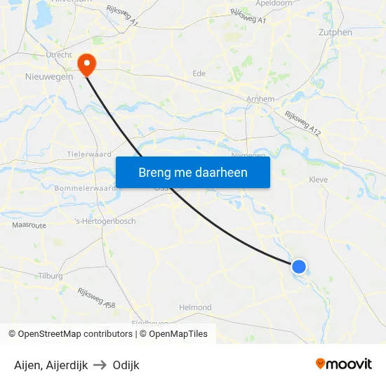 Aijen, Aijerdijk to Odijk map