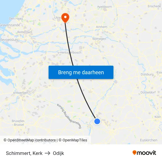 Schimmert, Kerk to Odijk map