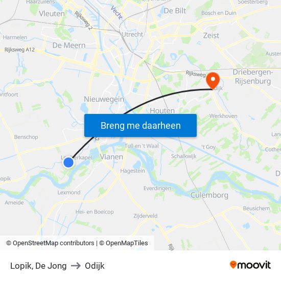 Lopik, De Jong to Odijk map