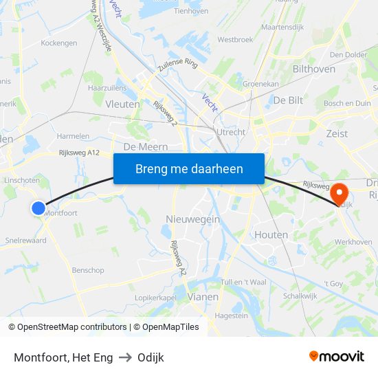 Montfoort, Het Eng to Odijk map