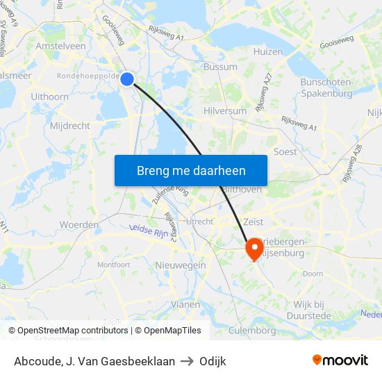 Abcoude, J. Van Gaesbeeklaan to Odijk map