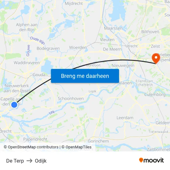 De Terp to Odijk map