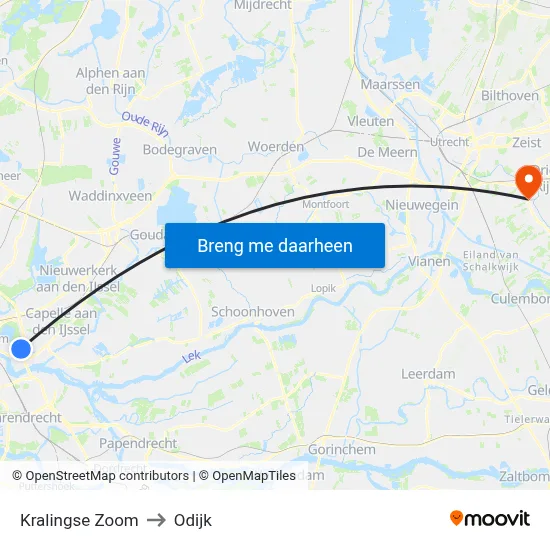 Kralingse Zoom to Odijk map