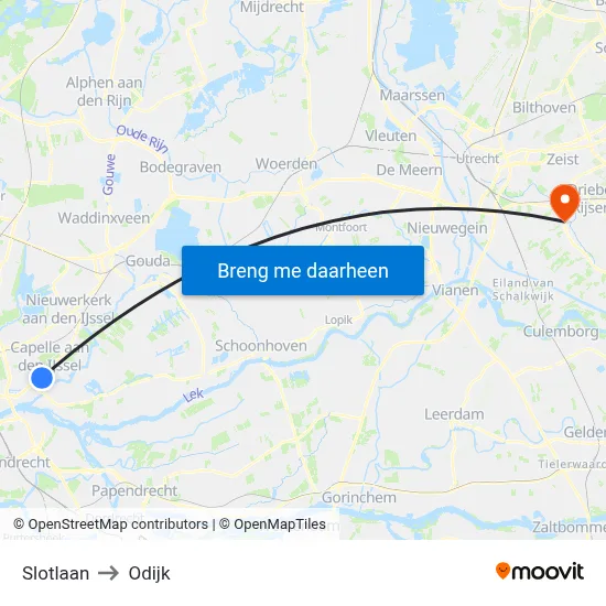 Slotlaan to Odijk map