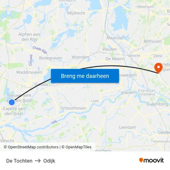 De Tochten to Odijk map