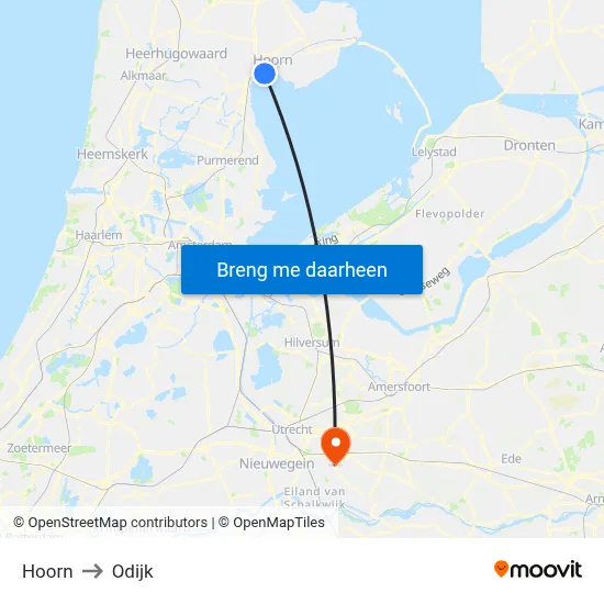 Hoorn to Odijk map