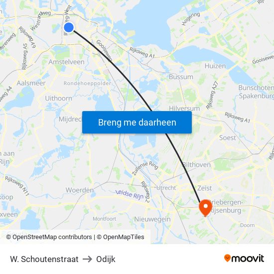 W. Schoutenstraat to Odijk map