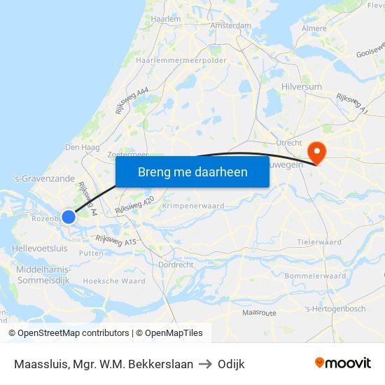 Maassluis, Mgr. W.M. Bekkerslaan to Odijk map