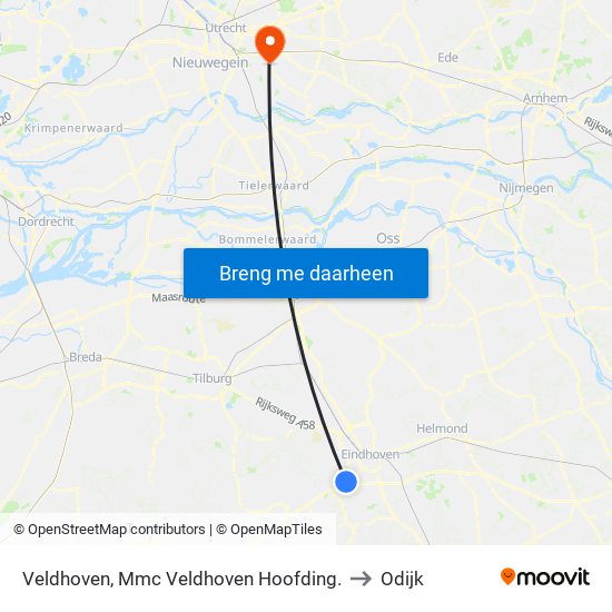 Veldhoven, Mmc Veldhoven Hoofding. to Odijk map