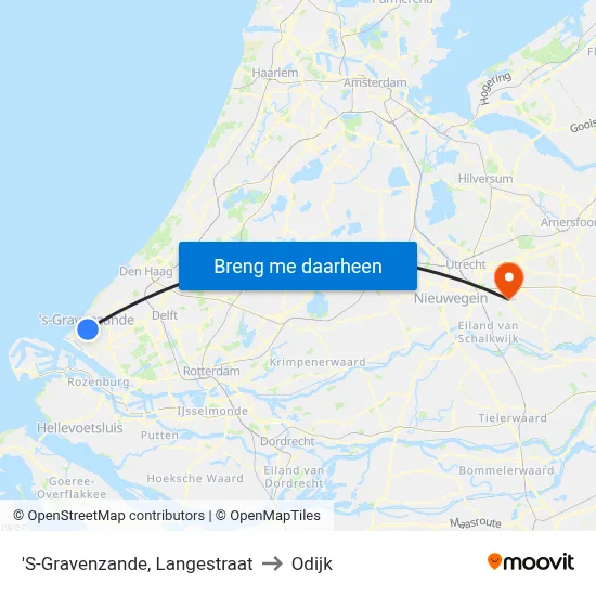 'S-Gravenzande, Langestraat to Odijk map