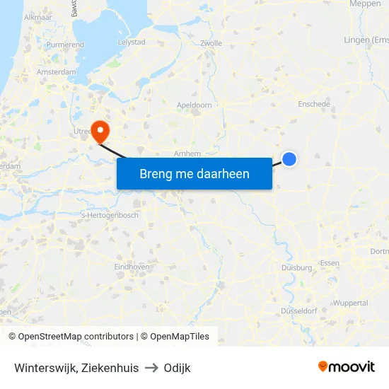 Winterswijk, Ziekenhuis to Odijk map