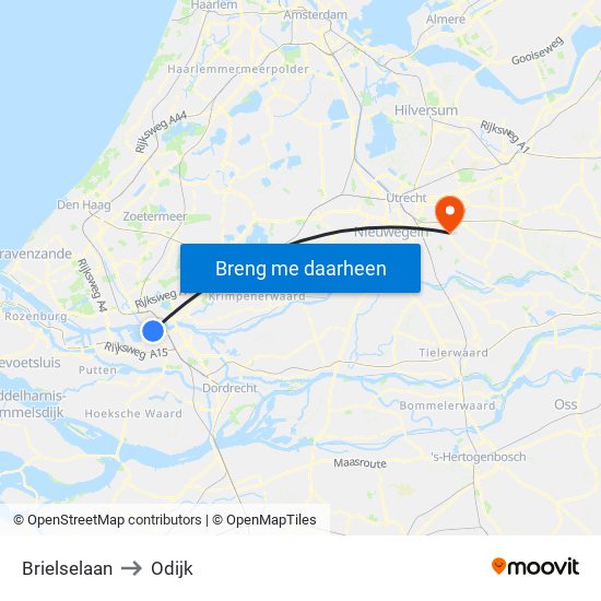 Brielselaan to Odijk map