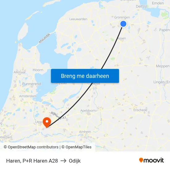 Haren, P+R Haren A28 to Odijk map