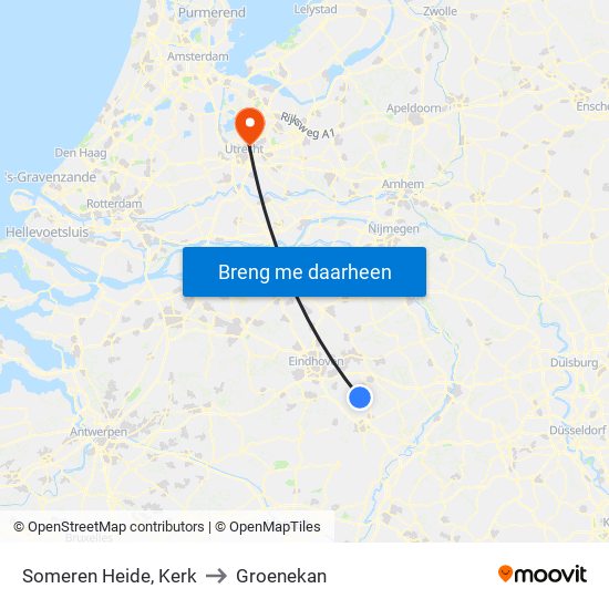 Someren Heide, Kerk to Groenekan map