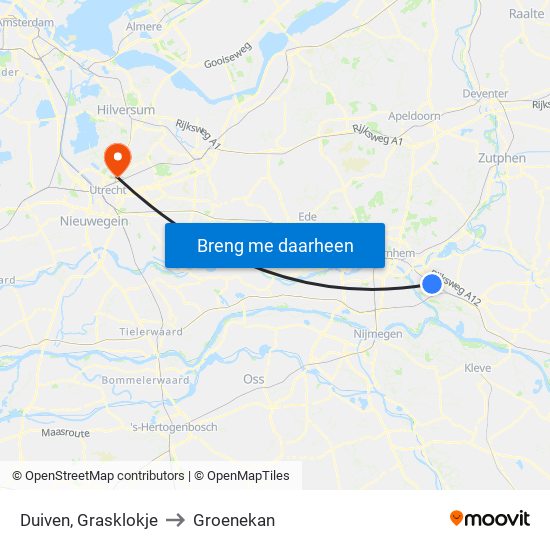 Duiven, Grasklokje to Groenekan map