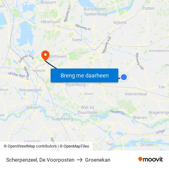 Scherpenzeel, De Voorposten to Groenekan map