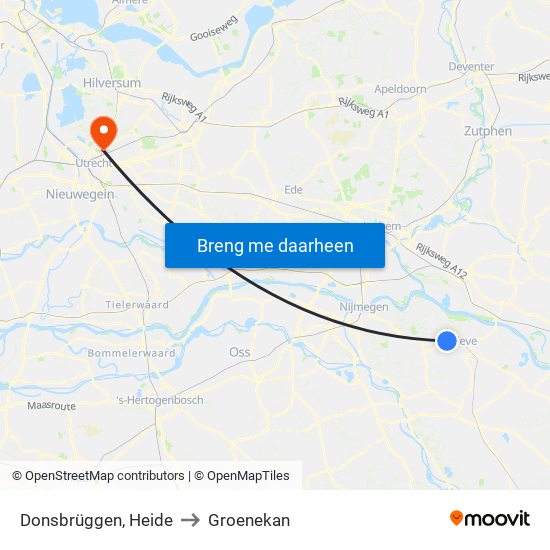 Donsbrüggen, Heide to Groenekan map