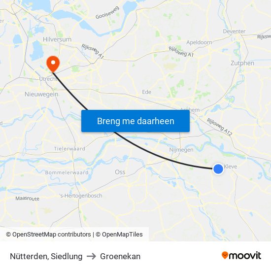 Nütterden, Siedlung to Groenekan map