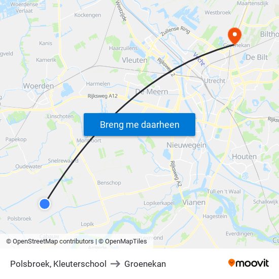 Polsbroek, Kleuterschool to Groenekan map