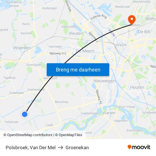 Polsbroek, Van Der Mel to Groenekan map