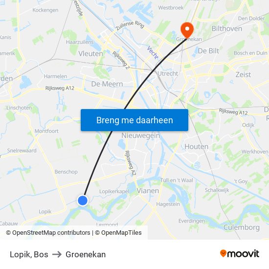 Lopik, Bos to Groenekan map