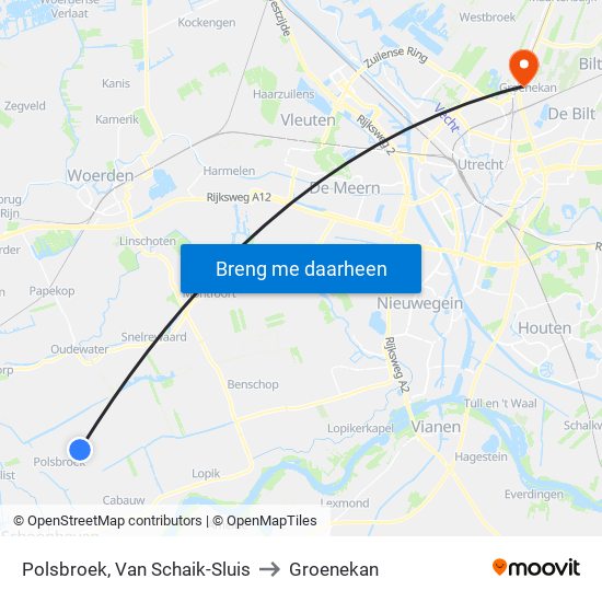 Polsbroek, Van Schaik-Sluis to Groenekan map