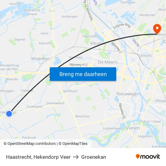 Haastrecht, Hekendorp Veer to Groenekan map
