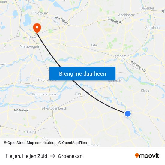 Heijen, Heijen Zuid to Groenekan map