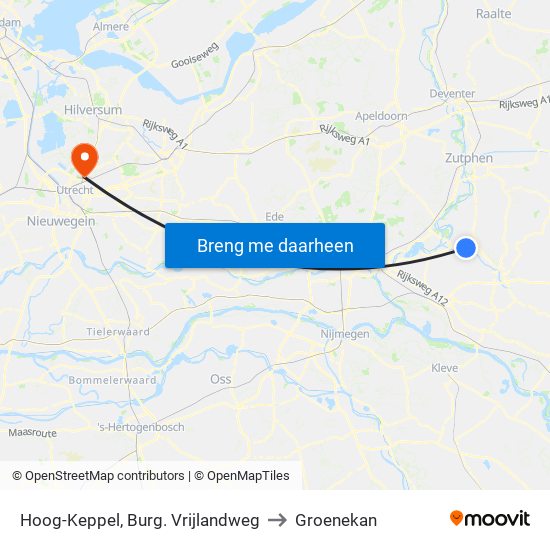 Hoog-Keppel, Burg. Vrijlandweg to Groenekan map