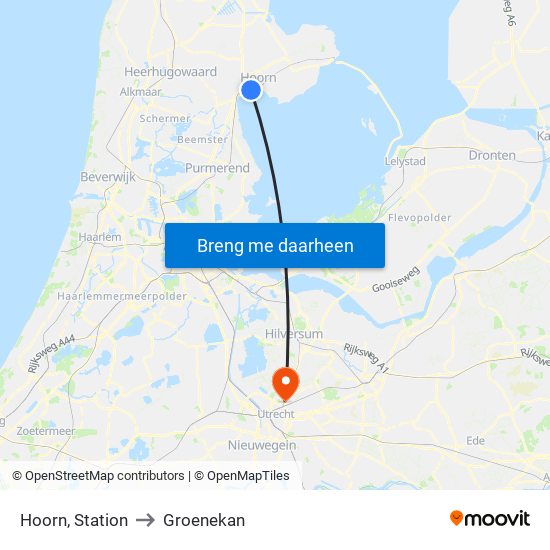 Hoorn, Station to Groenekan map