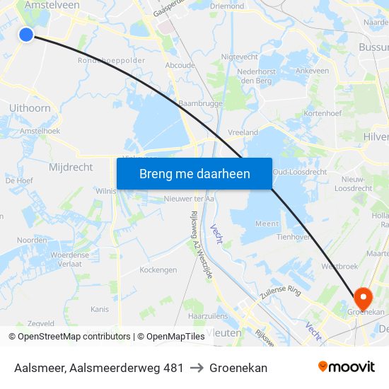 Aalsmeer, Aalsmeerderweg 481 to Groenekan map
