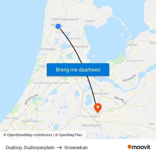 Oudorp, Oudorperplein to Groenekan map