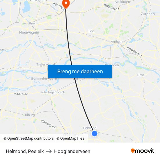 Helmond, Peeleik to Hooglanderveen map