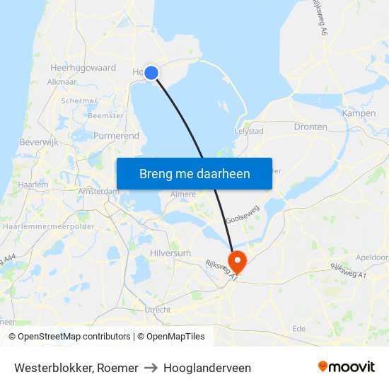 Westerblokker, Roemer to Hooglanderveen map