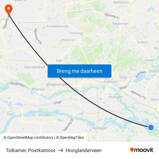 Tolkamer, Postkantoor to Hooglanderveen map