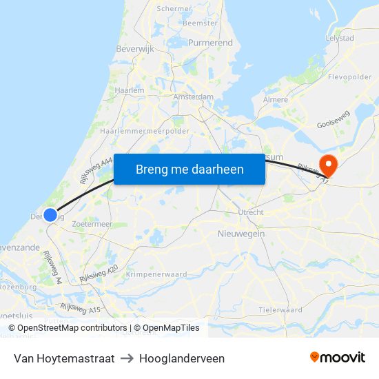 Van Hoytemastraat to Hooglanderveen map