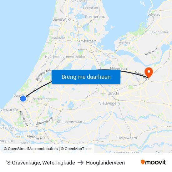 'S-Gravenhage, Weteringkade to Hooglanderveen map